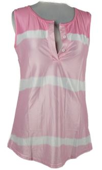 Dámský růžovo-bílý pruhovaný top 