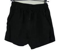 Dámské černé šusťákové sportovní kraťasy 