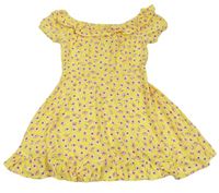 Žluté květinové šaty New Look