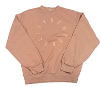 Světlerůžová oversize mikina s nápisem H&M