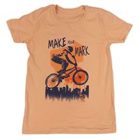 Oranžové tričko s cyklistou St. Bernard
