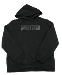 Černá mikina s logem a kapucí zn. Puma