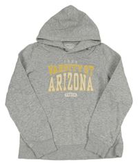 Šedá mikina s nápisem a kapucí H&M