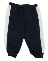 Tmavomodro-bílé sportovní tepláky Shein