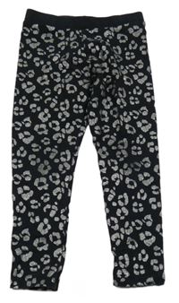 Černé legíny s leopardím vzorem Next