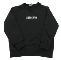 Černá mikina s nápisem