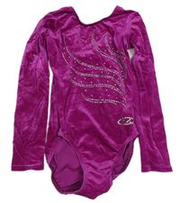 Malinové sametové cvičební body s kamínky