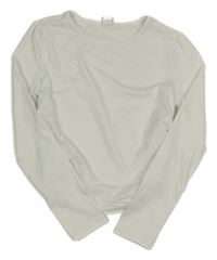 Bílé sportovní crop triko Shein