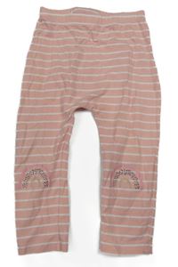 Světlerůžové pruhované legíny s duhami Matalan