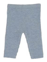 Světlemodré žebrované úpletové kalhoty Little nutmeg
