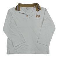 Bílo-béžové polo triko s výšivkou River Island