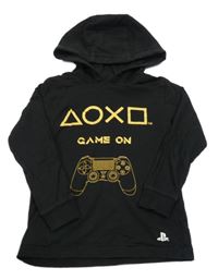 Černé triko s ovladačem a kapucí Next