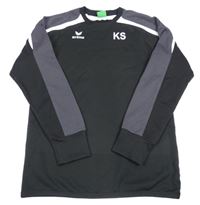 Černo-šedo-bílá sportovní funkční mikina Erima