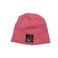 Růžová bavlněná čepice s nášivkou Karl Lagerfeld