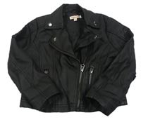 Černá koženková bunda Bluezoo