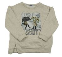 Světlebéžová třpytivá mikia s obrázkem Mayoral