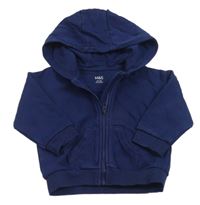 Tmavomodrá propínací mikina s kapucí M&S