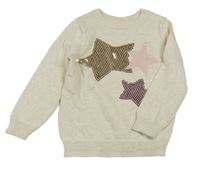 Béžový svetr s hvězdami Primark