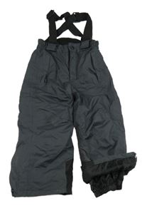 Tmavošedé šusťákové funkční oteplovačky Crane