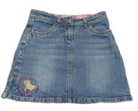 Modrá riflová sukně s koněm Manguun