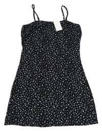 Nové -Černo-světlemodré květované šaty New Look