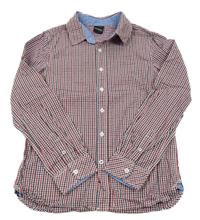 Červeno-tmavomodro-bílá kostičkovaná košile Chapter young