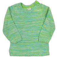 Zeleno-modro-bílý melírovaný svetr H&M