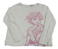 Bílé triko s Frozen Disney