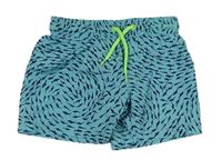 Světlemodré plážové kraťasy se žraloky H&M
