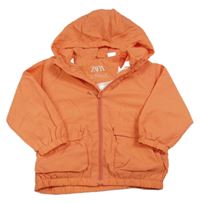 Korálová šusťáková podzimní bunda s kapucí zn. Zara