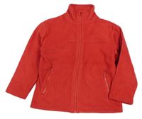 Červená fleecová propínací mikina se stojáčkem zn. Next 