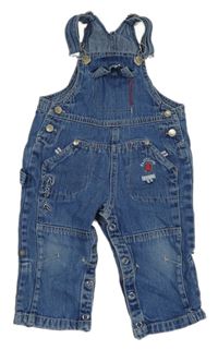 Modré laclové rifle s výšivkou C&A