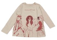 Broskvové triko s holčičkou 