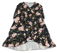 Černé květované šaty Shein 