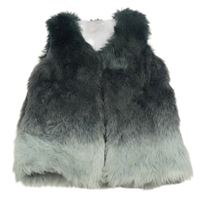 Antracitovo-šedá kožešinová podšitá vesta Zara