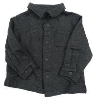 Tmavošedá tepláková košilová bunda F&F