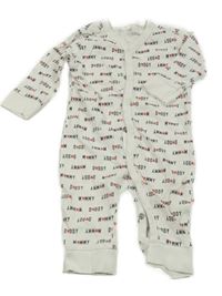 Bílý overal s nápisy 