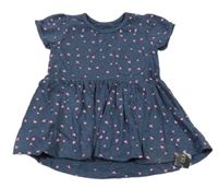 Nové - Tmavomodré bavlněné šaty se vzorem Dunnes