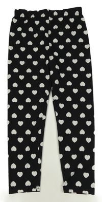 Černé legíny se srdíčky Shein