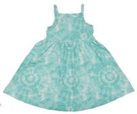 Mátovo-bílé batikované bavlněné šaty Primark