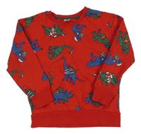Červená mikina s dinosaury Little kids