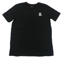 Černé slim fit tričko s logem RIVER ISLAND