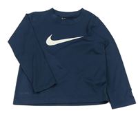 Tmavopetrolejové funkční sportovní triko s logem Nike