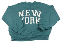 Šalvějová oversize mikina s nápisy M&S