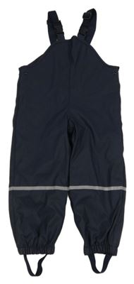 Tmavomodré nepromokavé laclové podšité kalhoty lupilu