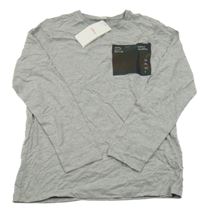 Nové - šedé melírované triko s nápisy S. Oliver