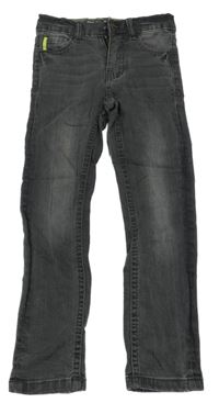 Šedé skinny teplákové rifle DENIM COMPANY