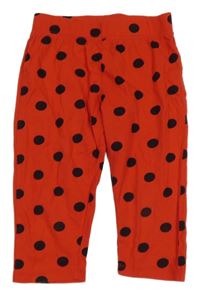 Červeno-černé puntíkaté capri legíny 