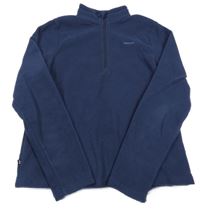 Tmavomodrá fleecová funkční mikina s logem Quechua