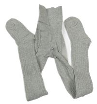 Šedé melírované žebrované punčocháče St. Bernard